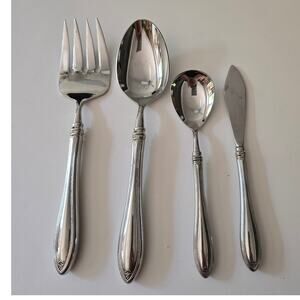 Oneida Sheraton Cube Mark Four (4) Piece Serving Set EUC